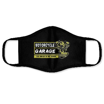 Discover Motorcycle Garage Face Masks