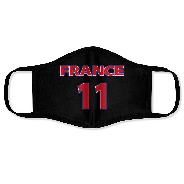 Discover France Jersey Number 11 Face Masks