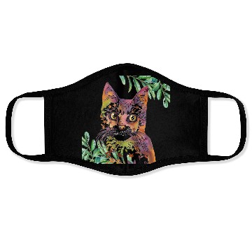 Discover Floral Cat Face Masks