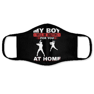 Discover Son Baseball Catcher Pitcher Batter Dad Mom Face Masks