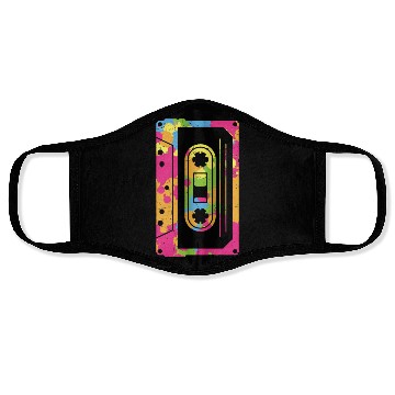 Discover Colorful Retro Cassette Tape Face Masks