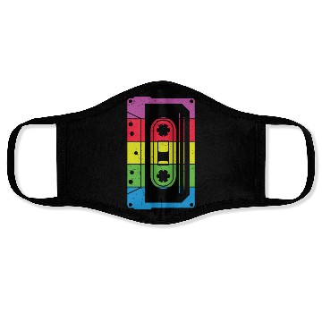 Discover Colorful Retro Cassette Tape Face Masks