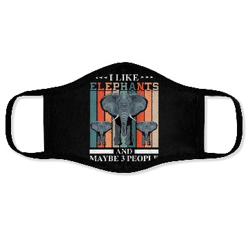 Discover I Like Elephants And Maybe 3 People Zookeeper Face Masks