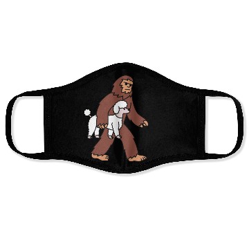Discover Bigfoot Sasquatch Walking Poodle Face Masks