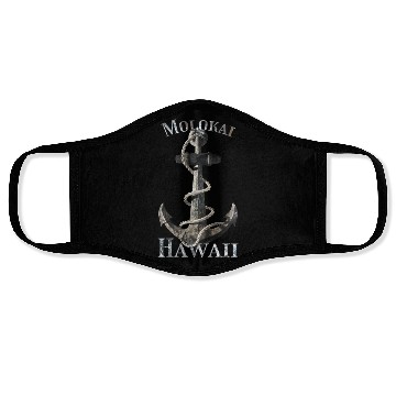 Discover Molokai Hawaii Nautical Anchor Sailing Face Masks