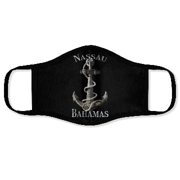 Discover Nassau Bahamas Nautical Anchor Sailing Face Masks