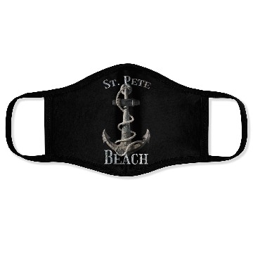 Discover Saint Pete Florida Nautical Anchor Sailing Face Masks
