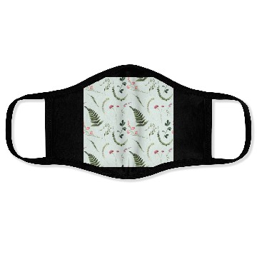 Discover Watercolor Wildflowers Botanical Pattern Face Masks