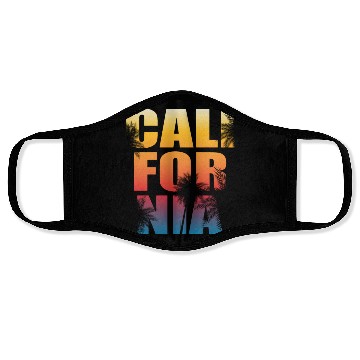 Discover California palm tree Face Masks