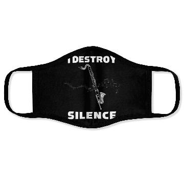 Discover I Destroy Silence For Bass Clarinet Player Face Masks
