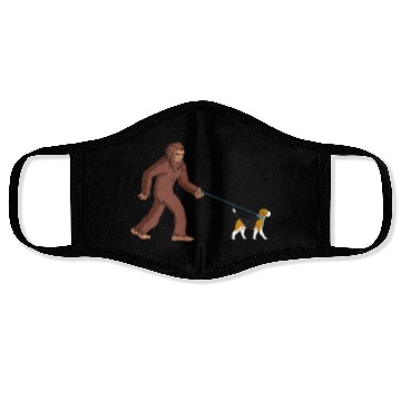 Discover Bigfoot Sasquatch Walking Beagle Face Masks