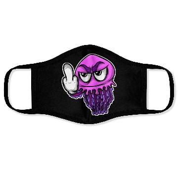 Discover Jelly Fish Middle Finger Jellyfish Face Masks