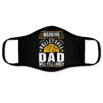 Discover Loud Yelling Volleyball Dad Face Masks