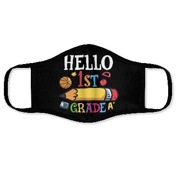 Discover Hello 1st Grade Back To School Face Masks