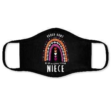 Discover Proud Aunt Lesbian Niece Rainbow Face Masks