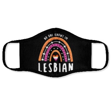 Discover No One Knows Im Lesbian Rainbow Face Masks