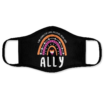 Discover Ally Lesbian Pride Rainbow Face Masks