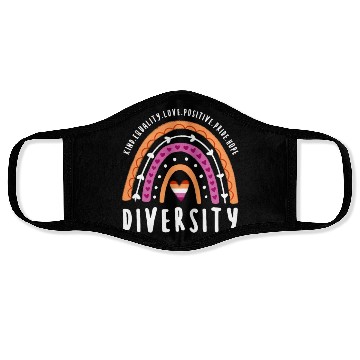 Discover Diversity Lesbian Pride Rainbow Face Masks