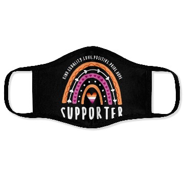 Discover Supporter Lesbian Pride Rainbow Face Masks