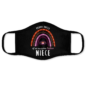 Discover Rainbow Uncle Lesbian Niece Face Masks