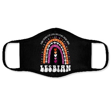 Discover Lesbian Pride Boho Rainbow Face Masks