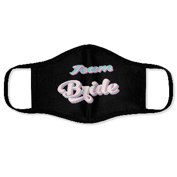 Discover Bachelorette party team bride coul retro pink Face Masks