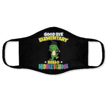 Discover Good Bye Elementary Hello Middle School Graduation Face Masks