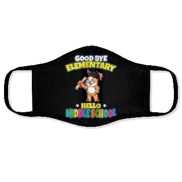 Discover Good Bye Elementary Hello Middle School Graduation Face Masks