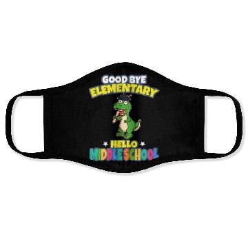 Discover Good Bye Elementary Hello Middle School Graduation Face Masks