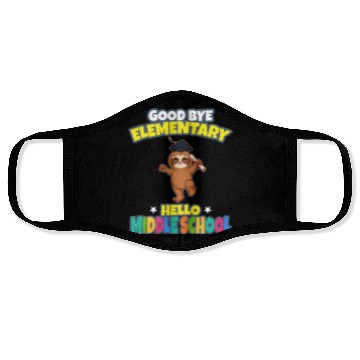Discover Good Bye Elementary Hello Middle School Graduation Face Masks