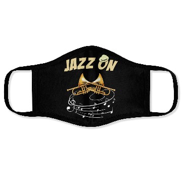Discover Jazz Music Lover Trumpet Face Masks