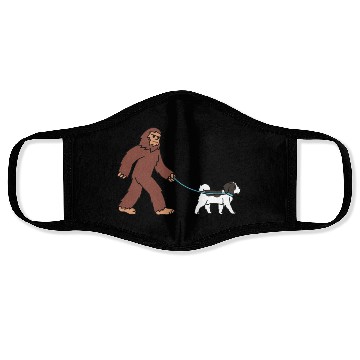 Discover Bigfoot Sasquatch Walking Havanese Face Masks