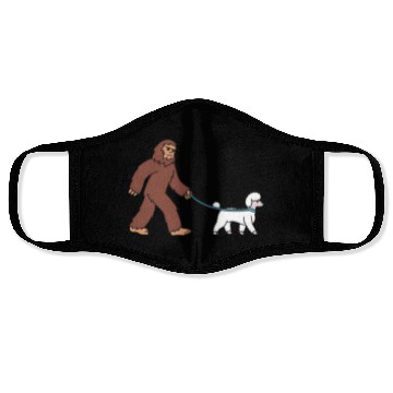 Discover Bigfoot Sasquatch Walking Poodle Face Masks