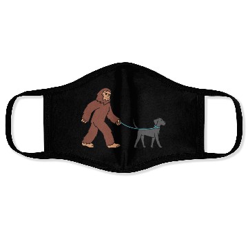 Discover Bigfoot Sasquatch Walking Great Dane Face Masks