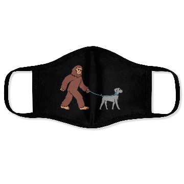 Discover Bigfoot Sasquatch Walking Weimaraner Face Masks