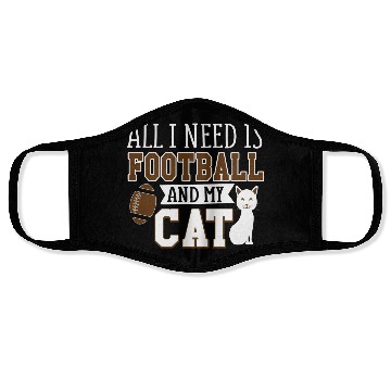 Discover Sunday Football All I Need Is Football And My Cat Face Masks