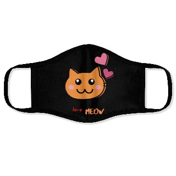 Discover i love meow Face Masks