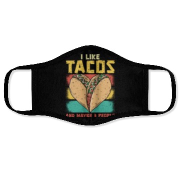Discover Funny Taco Cinco De Mayo Tacos Fun Lovers Face Masks