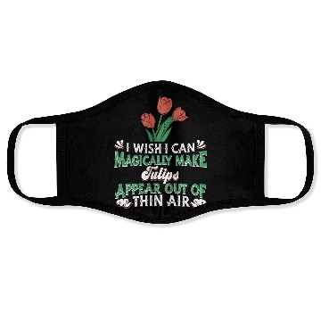 Discover Tulip Garden Gardening Face Masks
