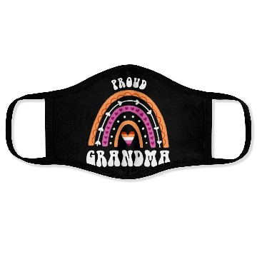 Discover Proud Grandma Lesbian Pride Rainbow Face Masks