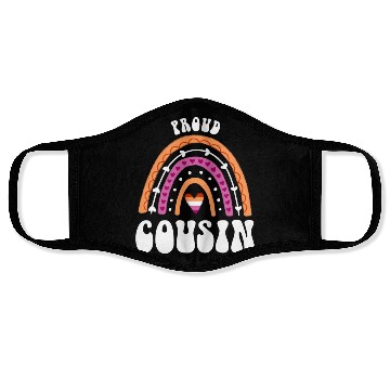 Discover Proud Cousin Lesbian Pride Rainbow Face Masks