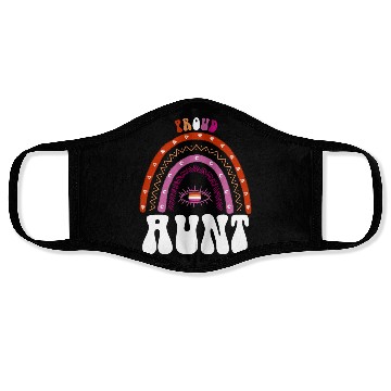 Discover Lesbian Rainbow Proud Aunt Lesbian Face Masks