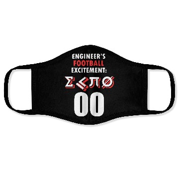 Discover Engineer Football Arithmetic Face Masks