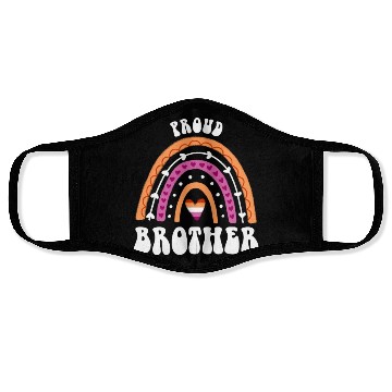 Discover Proud Brother Lesbian Pride Rainbow Face Masks