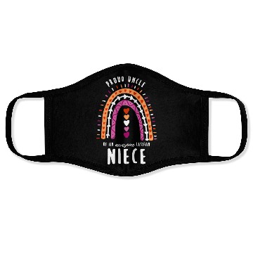 Discover Proud Uncle Lesbian Niece Rainbow Face Masks