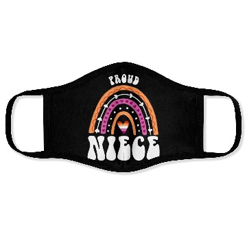 Discover Proud Niece Lesbian Pride Rainbow Face Masks