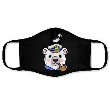 Discover Polar Bear Sailor Captain For Sailing Lover Face Masks