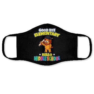 Discover Good Bye Elementary Hello Middle School Graduation Face Masks