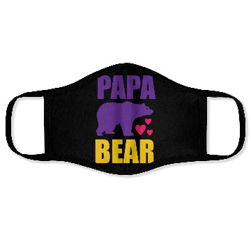 Discover Papa bear funny fathers day Face Masks