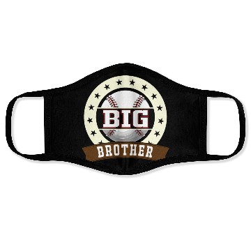 Discover Big Brother Baseball Son Baseball Fan Face Masks